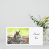 Grijze eekhoorn - Dank je Bedankkaart (Staand voorkant)