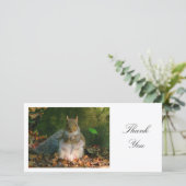 Grijze eekhoorn - Dank je Bedankkaart (Staand voorkant)