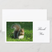 Grijze Eekhoorn - Dank je wel Bedankkaart (Voorkant / Achterkant)