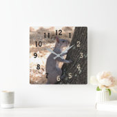 Grijze eekhoorn Genummerde wandklok (Huis)