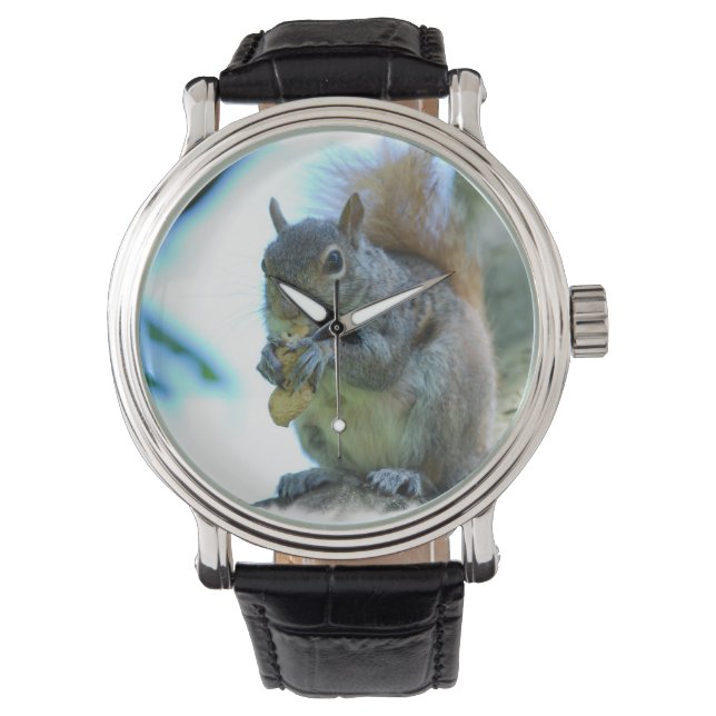 Grijze eekhoorn horloge (Voorkant)