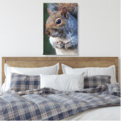 Grijze eekhoorn in canvas print (Insitu (Slaapkamer))