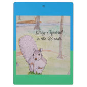 Grijze eekhoorn in het Bos Klembord (Achterkant)