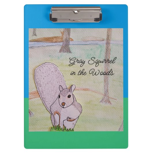 Grijze eekhoorn in het Bos Klembord (Voorkant)