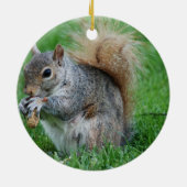 Grijze eekhoorn keramisch ornament (Achterkant)