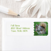 Grijze Eekhoorn Mailing Labels (Insitu)