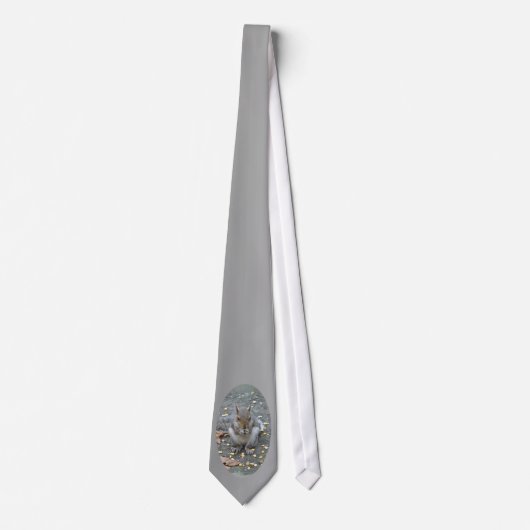 Grijze eekhoorn Necktie Stropdas (Voorkant)
