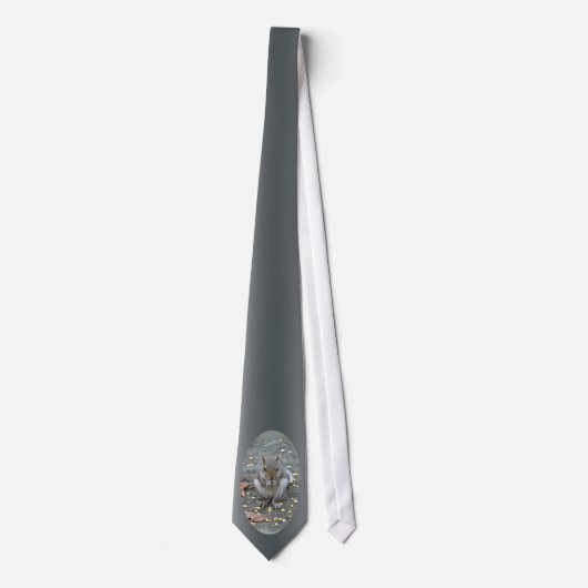 Grijze eekhoorn Necktie Stropdas (Voorkant)