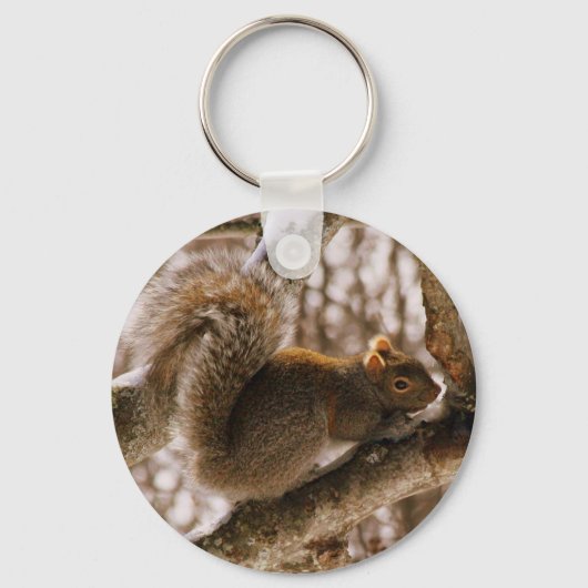 Grijze eekhoorn sleutelhanger (Voorkant)