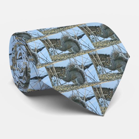 Grijze eekhoorn Stropdas (Opgerold)
