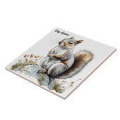 Grijze eekhoorn tegeltje (Zijkant)