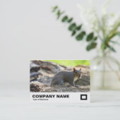 Grijze eekhoorn visitekaartje (Staand voorkant)