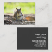 Grijze eekhoorn visitekaartje (Voorkant / Achterkant)