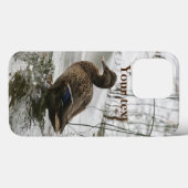 Grijze eend op donker het meer Case-Mate iPhone case (Achterkant (horizontaal))