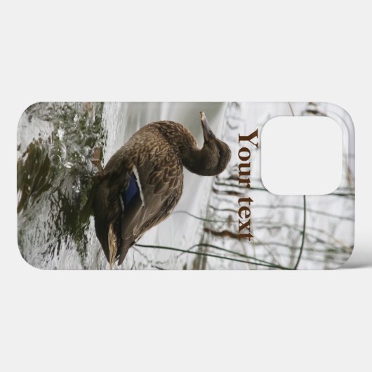 Grijze eend op donker het meer Case-Mate iPhone case (Achterkant (horizontaal))