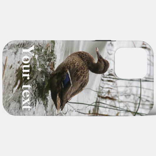 Grijze eend op donker het meer Case-Mate iPhone case (Achterkant (horizontaal))