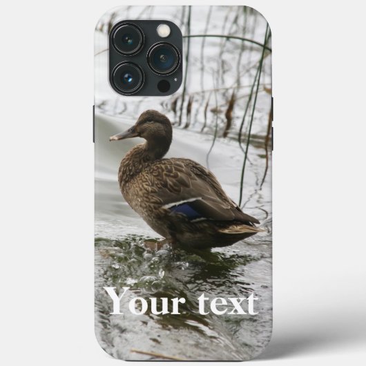 Grijze eend op donker het meer Case-Mate iPhone case (Achterkant)