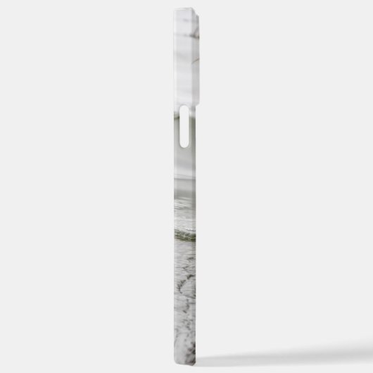 Grijze eend op donker het meer iPhone hoesje (Rechterkant)