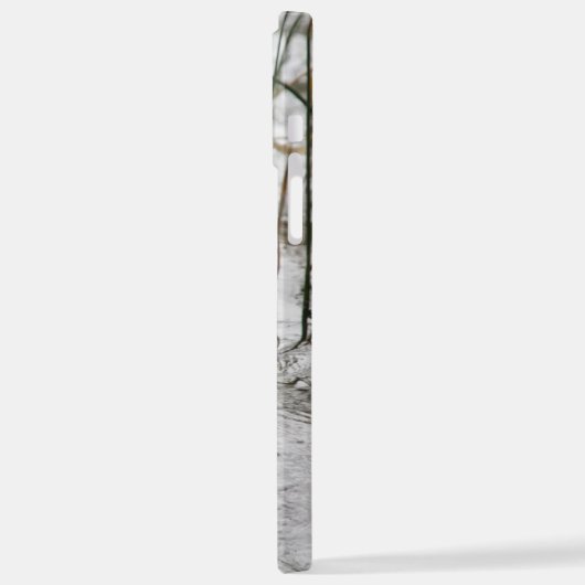 Grijze eend op donker het meer iPhone hoesje (Linkerkant)