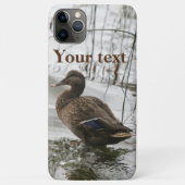 Grijze eend op donker het meer iPhone/iPad case (Achterkant)