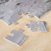 Grijze eend op donker het meer legpuzzel (Zijkant)