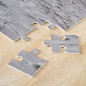 Grijze eend op donker het meer legpuzzel (Zijkant)