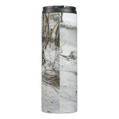 Grijze eend op donker het meer thermosbeker (Achterkant)