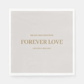 Grijze eenvoudige bruiloft Napkins Servet (Voorkant)