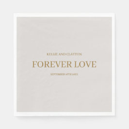 Grijze eenvoudige bruiloft Napkins Servet