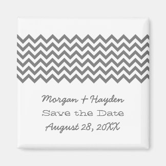 Grijze Eenvoudige Chevron sparen de Magnet van de 