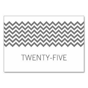 Grijze eenvoudige Chevron Table Kaart