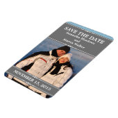 Grijze Eenvoudige Foto Opslaan Datum Magnet Magneet (Linkerzijde)