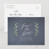 Grijze, eenvoudige kalligrafie rustige bruine brui aankondigingskaart (Voorkant / Achterkant)