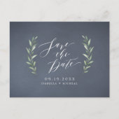 Grijze, eenvoudige kalligrafie rustige bruine brui aankondigingskaart (Voorkant)