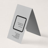 Grijze, eenvoudige minimalistische platte professi visitekaartje (Voorkant)