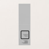 Grijze, eenvoudige minimalistische platte professi visitekaartje (Buitenkant ongevouwen)