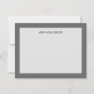 Grijze eenvoudige opmerking notitiekaartje
