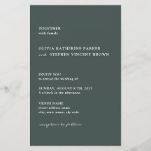 Grijze eenvoudige typografie moderne huwelijksuitn