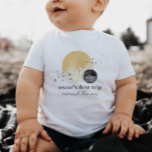Grijze eerste reis rond de zon kinder shirts<br><div class="desc">Viel de eerste verjaardag van je kleine met deze waterverf 'Eerste reis rond de zon'.</div>