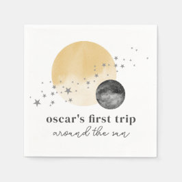 Grijze eerste reis rond de zon servet