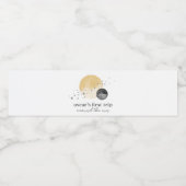 Grijze eerste reis rond de zon waterfles etiket (Enkel label)