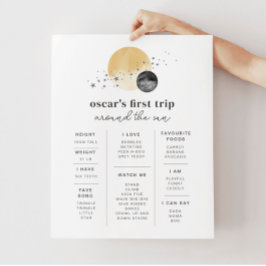 Grijze eerste reis rond het Poster van de zonneste