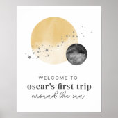 Grijze eerste reis rond het Sun Welcome Poster (Voorkant)