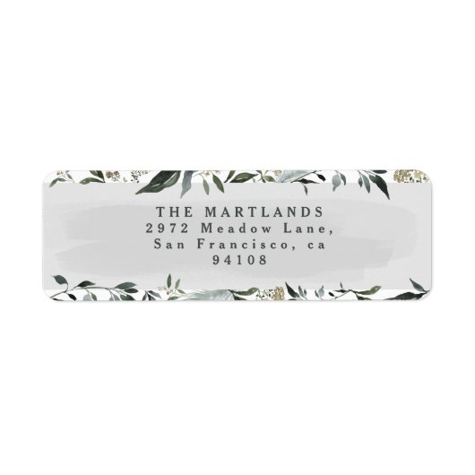 Grijze elegant etiket (Voorkant)