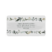 Grijze elegant etiket (Voorkant)