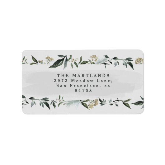 Grijze elegant etiket (Voorkant)