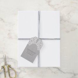 Grijze Elegant Lace Gift Labels Cadeaulabel