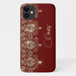 Grijze elegante glans van Bourgogne Case-Mate iPhone Case