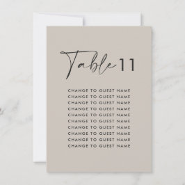 Grijze elegante moderne huwelijkstafel zitgrafiek