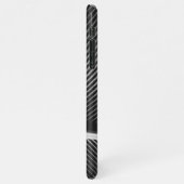 Grijze elegante textuur van wolzilver iPhone hoesje (Linkerkant)